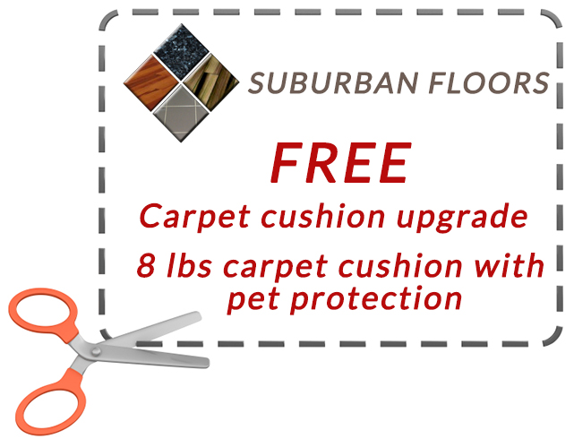 Free carpet cushion upgrade
